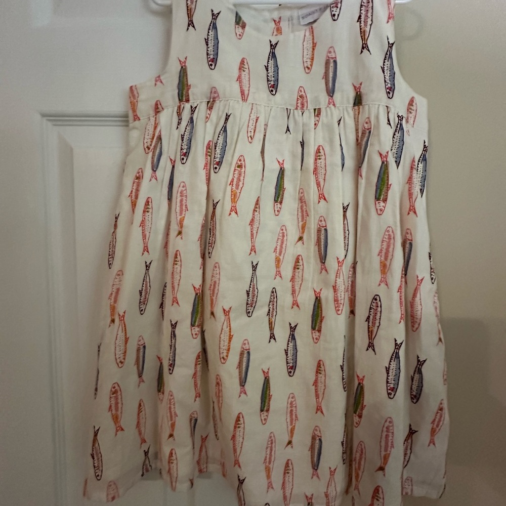 Colorful Fish Print Kids Casual Dress